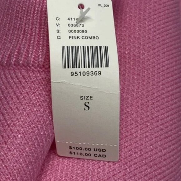 NEW ENGLISH FACTORY Sweater Pink Size S Whipstitch Accent Crewneck Pullover - Picture 10 of 10